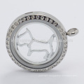 Cute 22mm round silver alloy love dog window plates jewelry for floating memory lockets